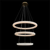 Luca Three-Tier Alabaster Pendant Chandelier