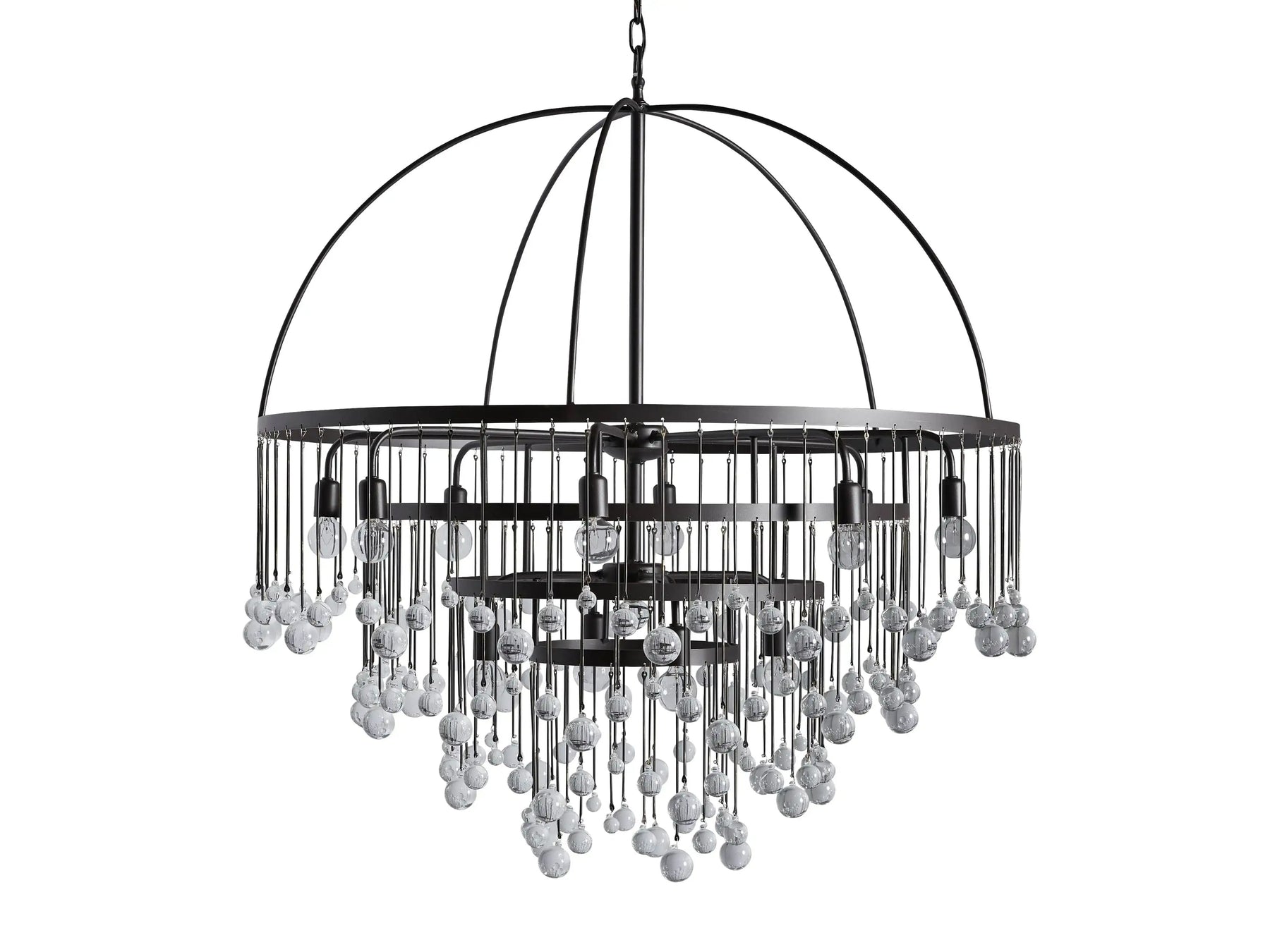 Aubrey Modern Crystal Ball 4 Tier Chandelier