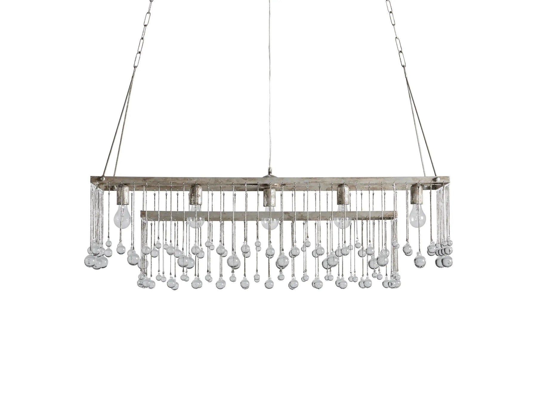 Aubrey Crystal Ball  Rectangular Chandelier 47'' 60''