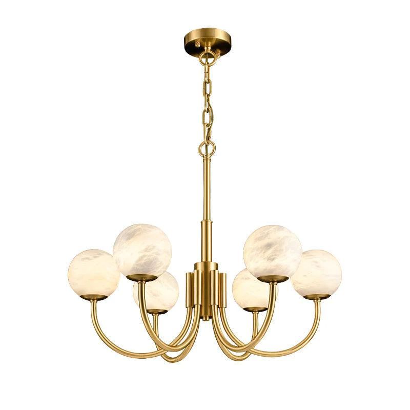 Alabaster Modern Brass Chandelier chandeliers for dining room,chandeliers for stairways,chandeliers for foyer,chandeliers for bedrooms,chandeliers for kitchen,chandeliers for living room Rbrights   