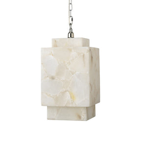 Alabaster Cube Pendant Light