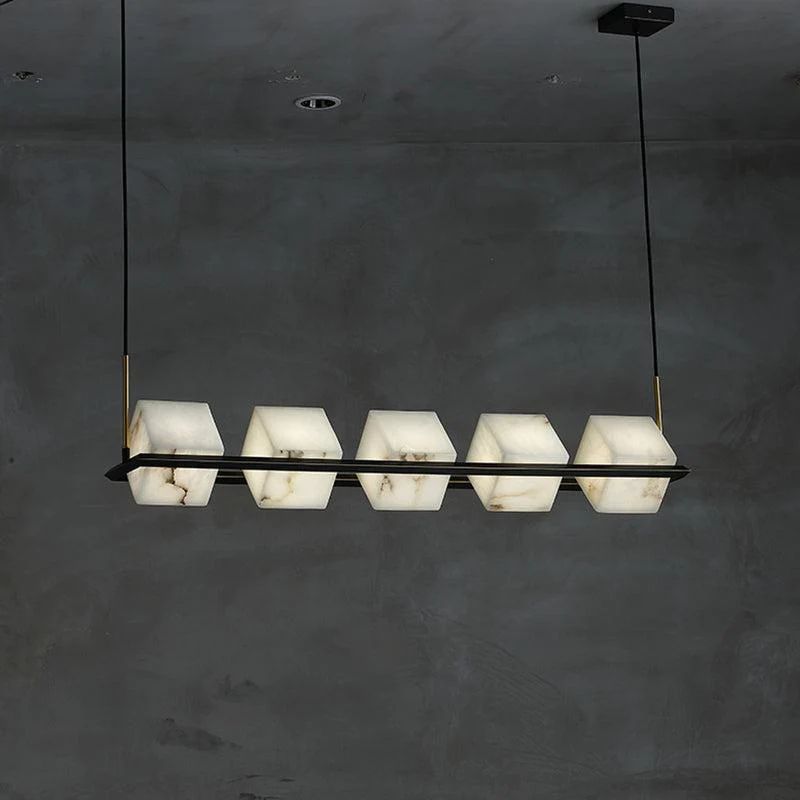 Alabaster Cubic Dining Table Pendant 吊灯 rbrights   