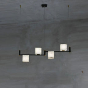Alabaster Cubic Dining Table Pendant 吊灯 rbrights 4 Lights  