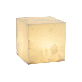 Alabaster Cubic Table Lamp  rbrights   