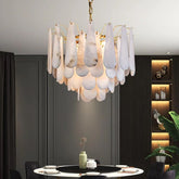 Alabaster Feathery Chandelier  rbrights 21.7" D  