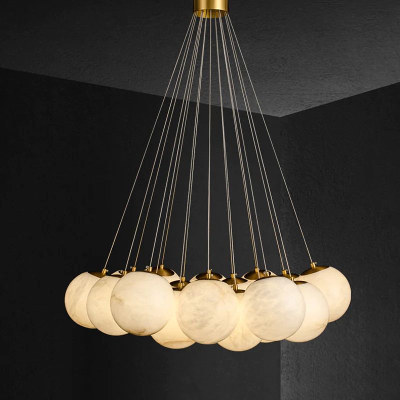 Alabaster Global Ceiling Pendant  thebelacan   