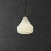 Alabaster Hat Pendant Light Over Nightstand 吊灯 rbrights Style A  