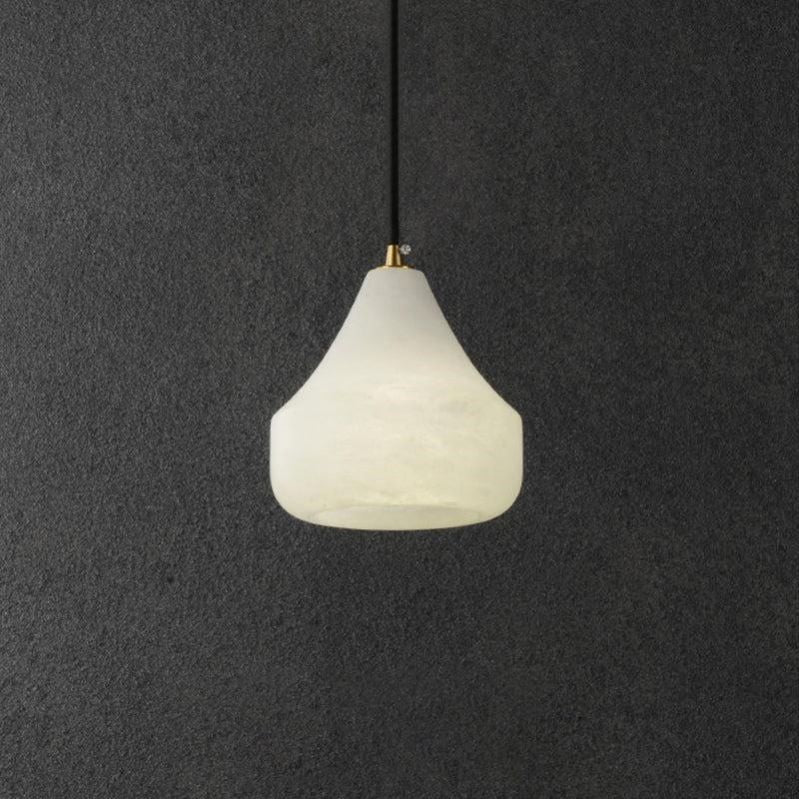 Alabaster Hat Pendant Light Over Nightstand 吊灯 rbrights Style A  