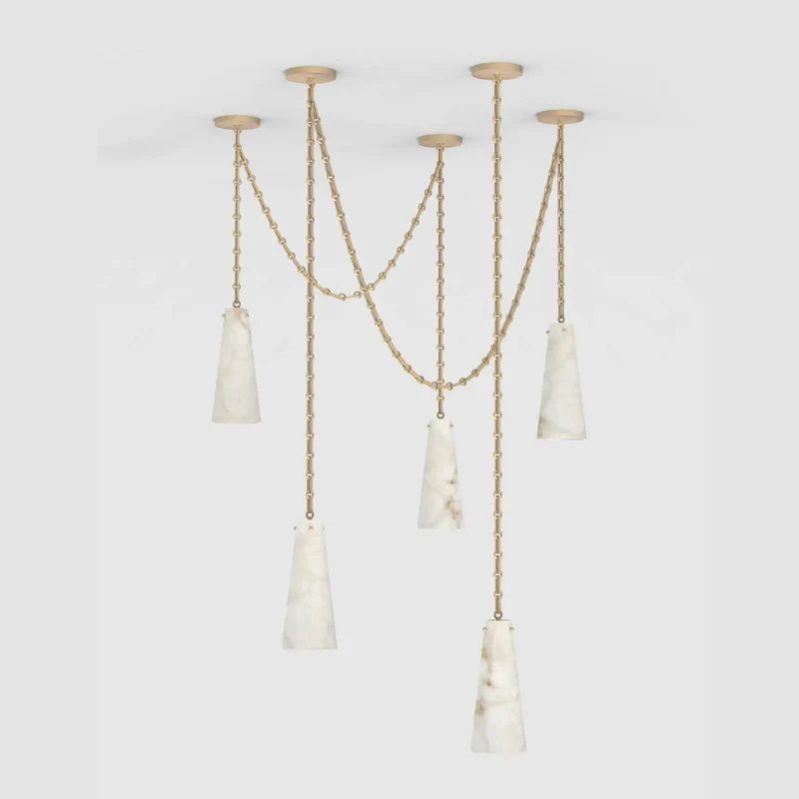 Alabaster Modern 5-light Marble Chandelier 吊灯 rbrights   