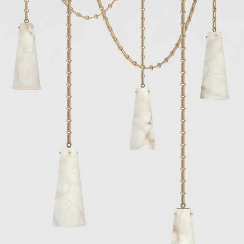 Alabaster Modern 5-light Marble Chandelier 吊灯 rbrights   