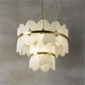 Alabaster Multi-Layer Butterfly Round Chandelier 吊灯 rbrights 2 Layer  