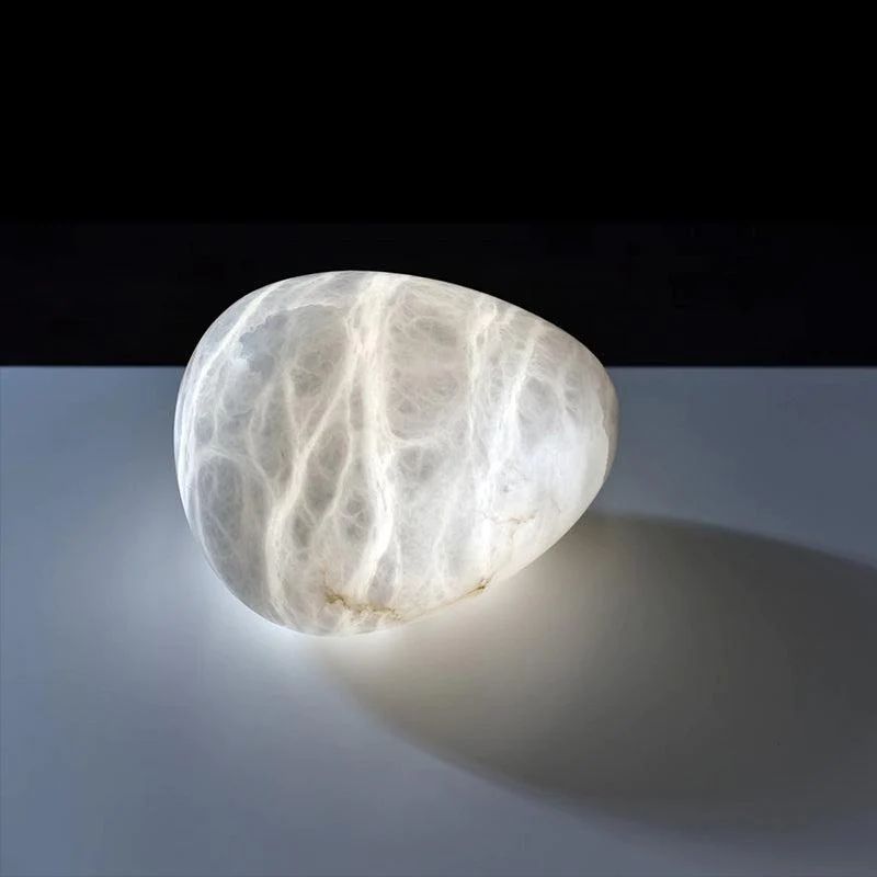Alabaster Natural Stone Pendant  rbrights 5.9" D  