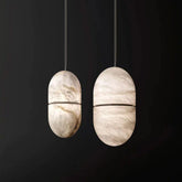 Alabaster Oval Pendant  rbrigjhts Small  