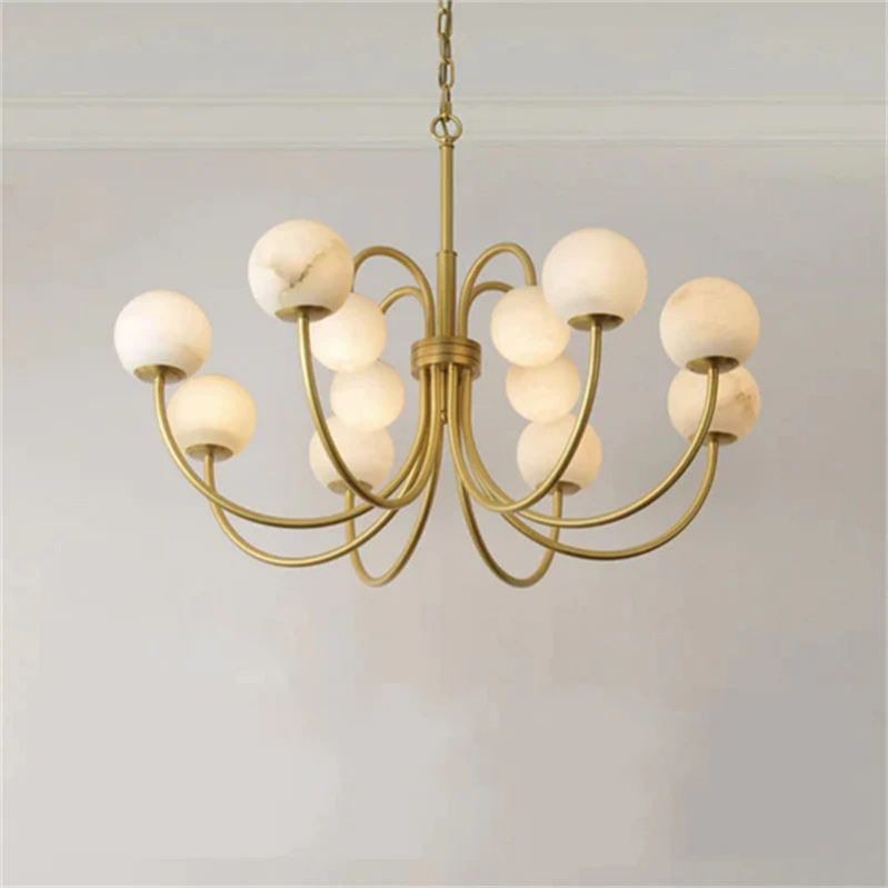 Alabaster Radial Chandelier  rbrights Style B 33"D  