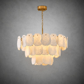 Alabaster Block Round Pendant D800 - Copper