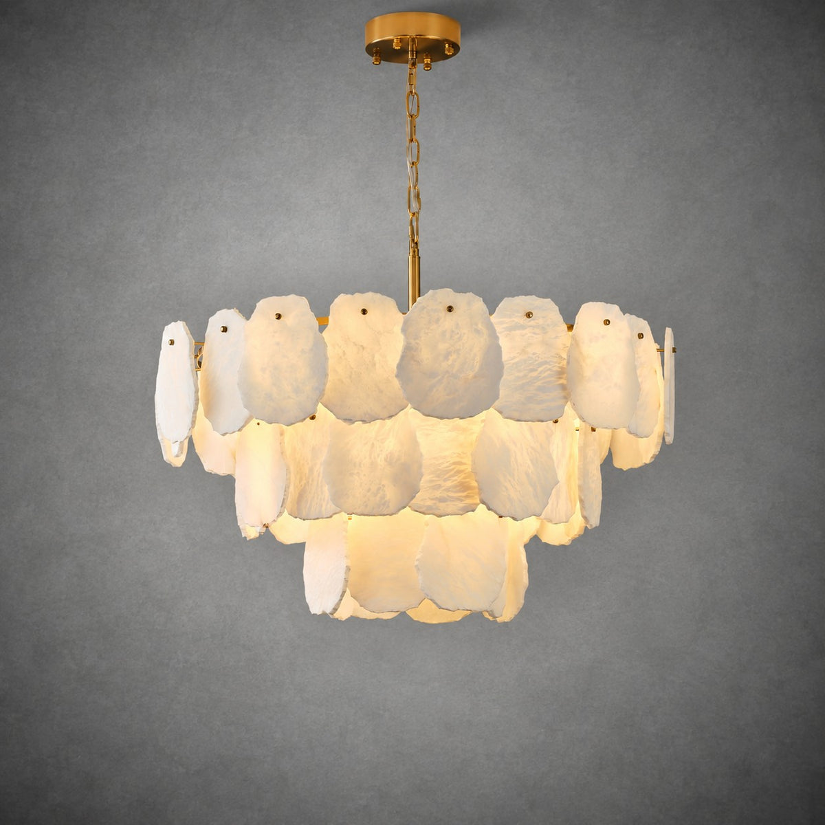 Alabaster Block Round Pendant D800 - Copper