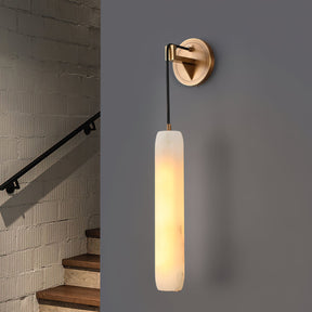 Wrenna Alabaster Flute Wall Lamp