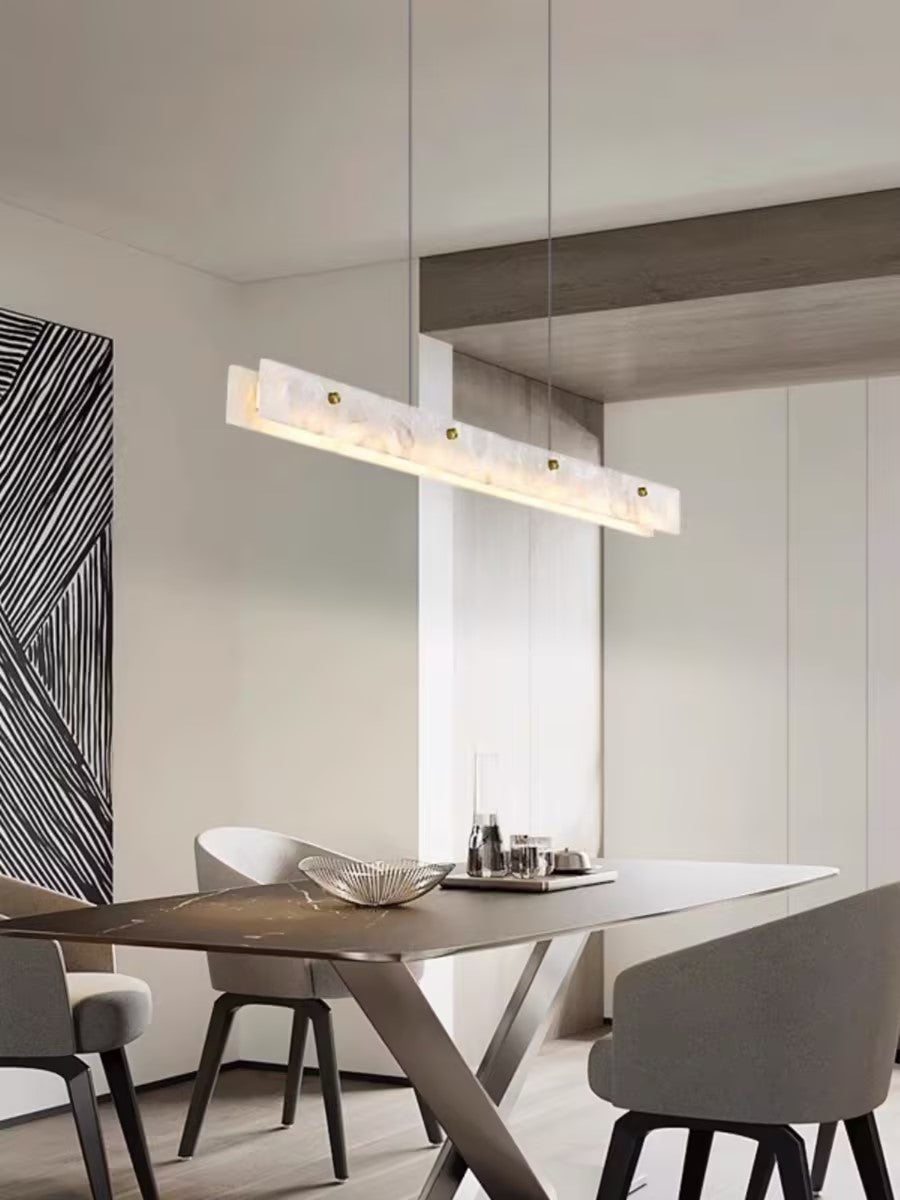 Kaelith Alabaster LED Modern Linear Pendant Light