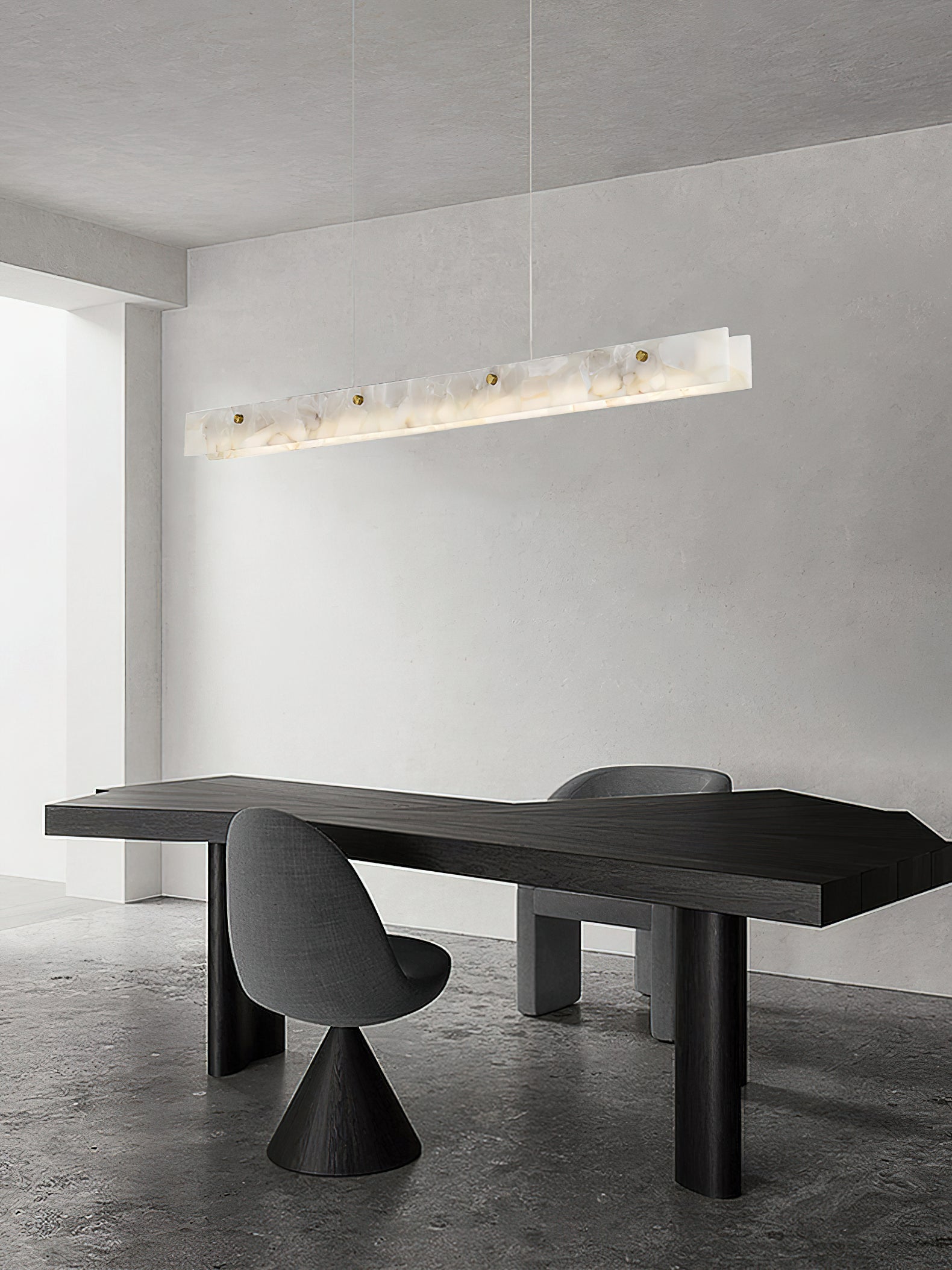 Kaelith Alabaster LED Modern Linear Pendant Light