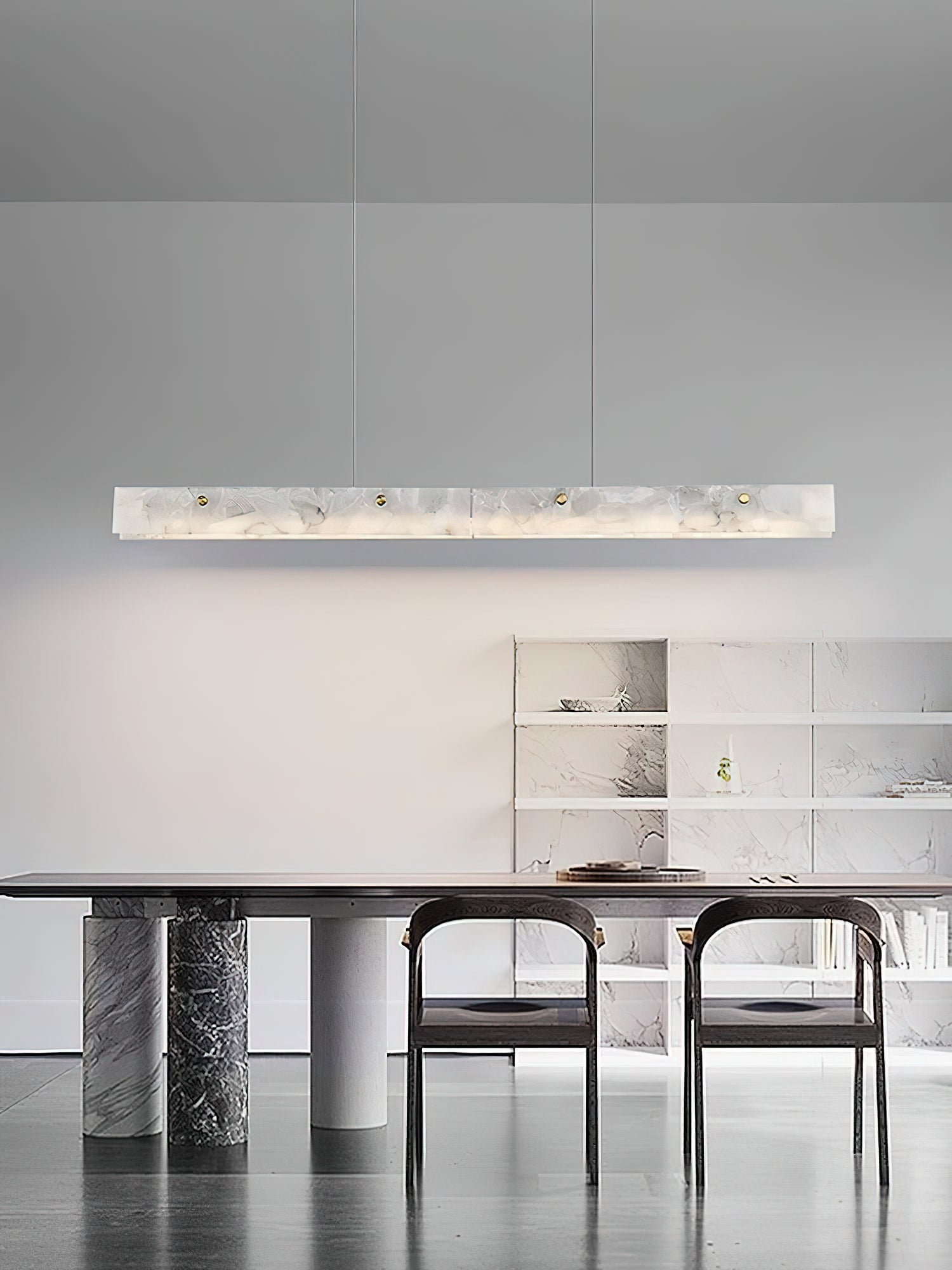 Kaelith Alabaster LED Modern Linear Pendant Light