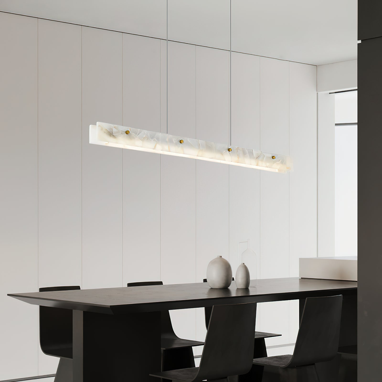 Kaelith Alabaster LED Modern Linear Pendant Light