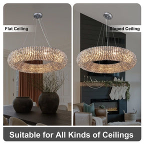 Alison Series Crystal Round LED Chandelier