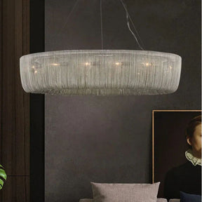 Aluminum Cadenas Chain Tassel Chandelier