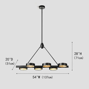 Aster Linear Brass Chandelier