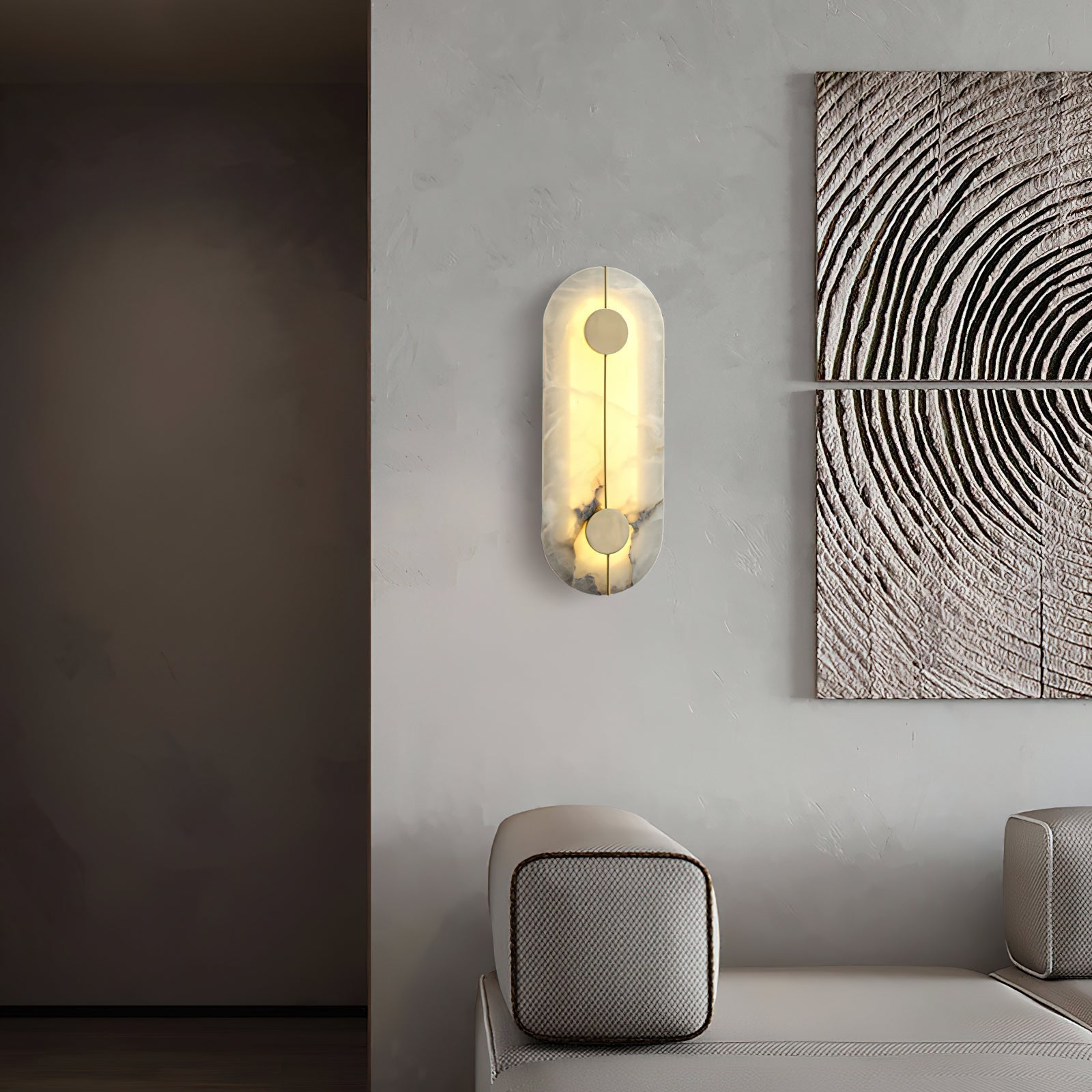 Thorne Alabaster Modern Wall Lamp