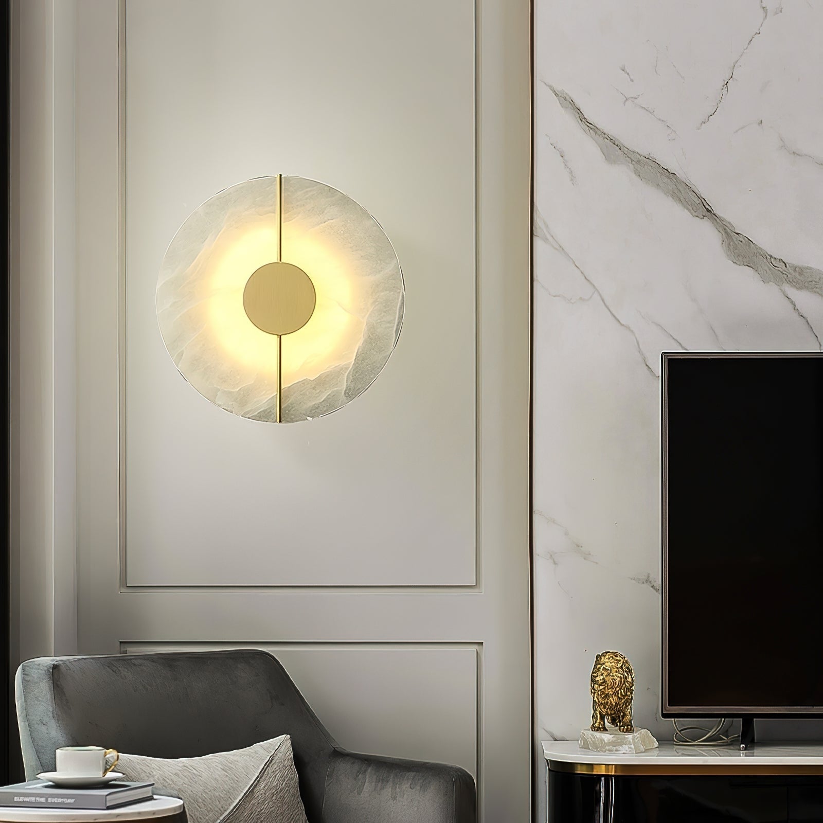 Thorne Alabaster Modern Wall Lamp