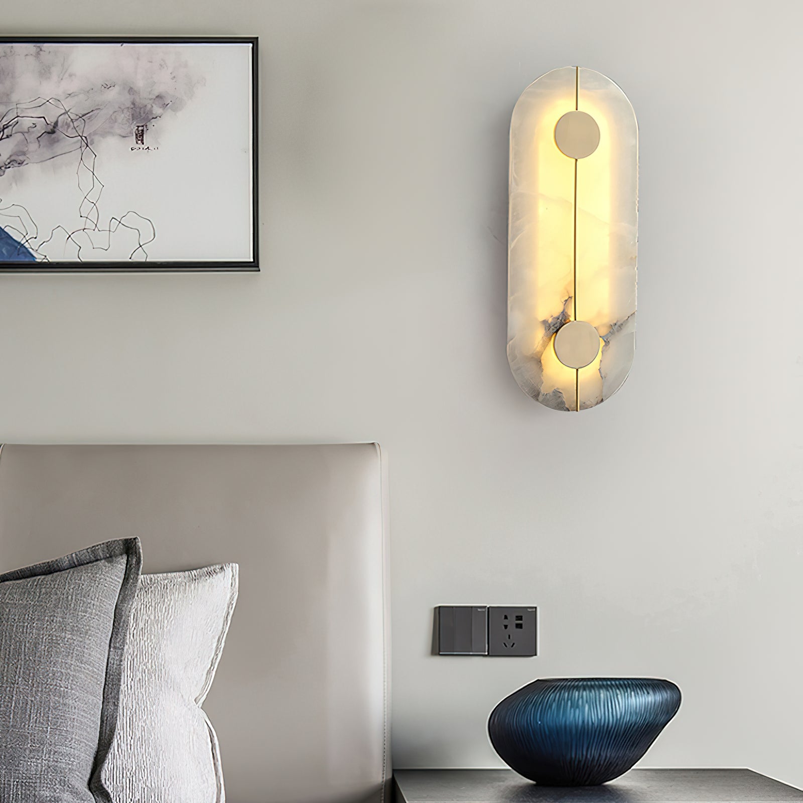 Thorne Alabaster Modern Wall Lamp