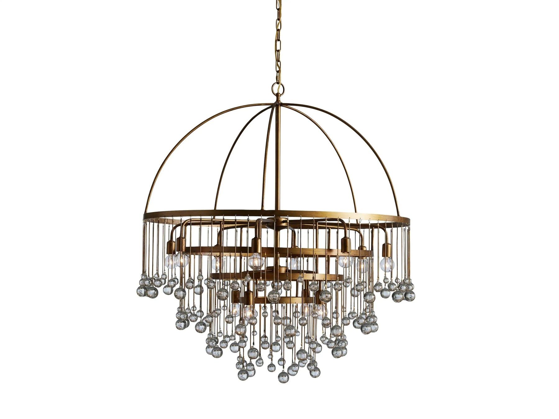 Aubrey Modern Crystal Ball 4 Tier Chandelier