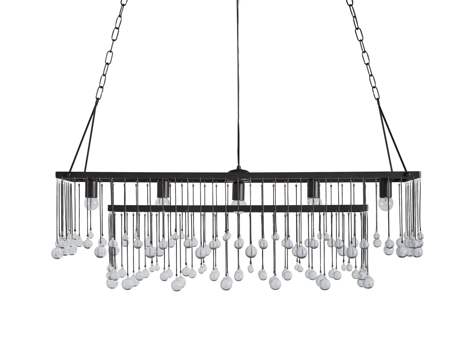 Aubrey Crystal Ball  Rectangular Chandelier 47'' 60''