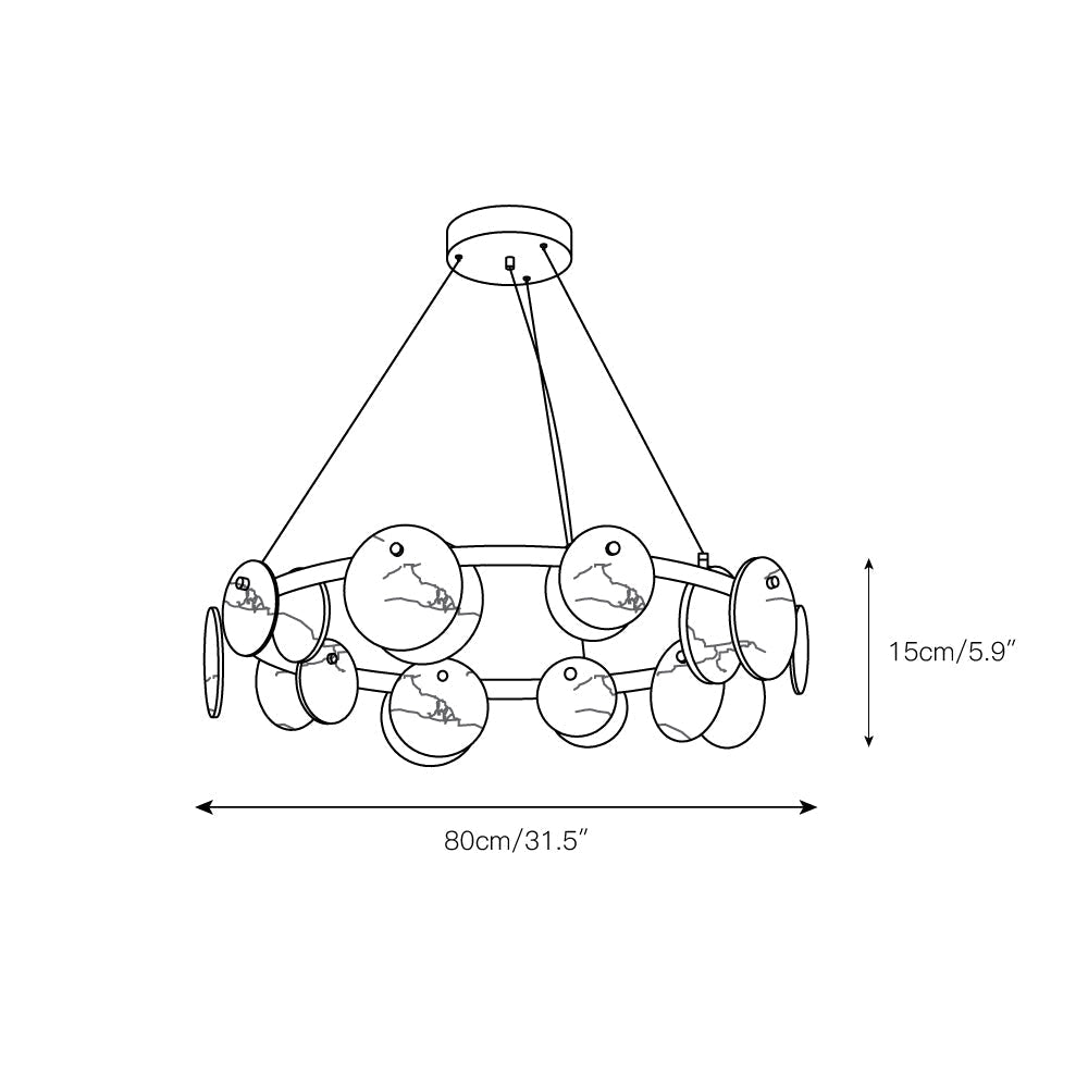 Faelan Alabaster Chandelier Lighting for Bedroom