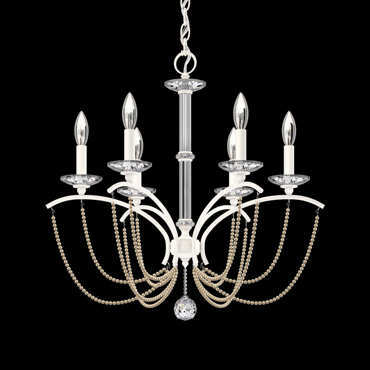 Priscilla Crystal Candlestick Chandelier 23"