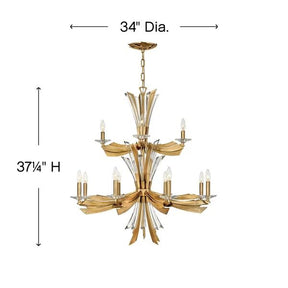 Bergamots Two Tier Crystal Chandelier for Kitchen