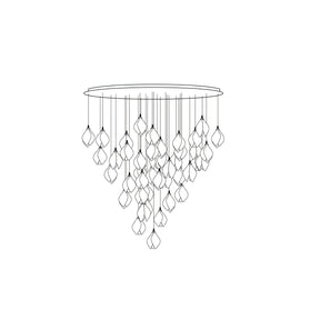 Galaxy Celeste Flora Crystal Spiral Chandelier