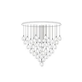 Galaxy Celeste Flora Crystal Spiral Chandelier