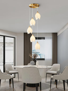 Galaxy Celeste Flora Crystal Spiral Chandelier