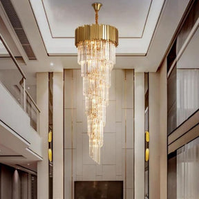 Bourbons Multi Layer Crystal Round Chandelier