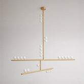 Brass Drop System Chandelier