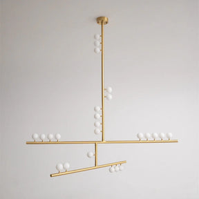 Brass Drop System Chandelier