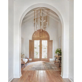 Brass Drop System Chandelier