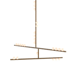 Brass Drop System Chandelier