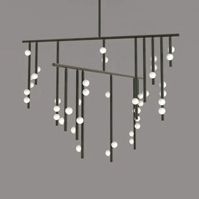 Brass Drop System Chandelier