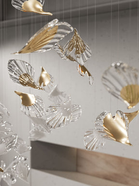 Galaxy Breezeleaf Meteor Shower Crystal Spiral Chandelier