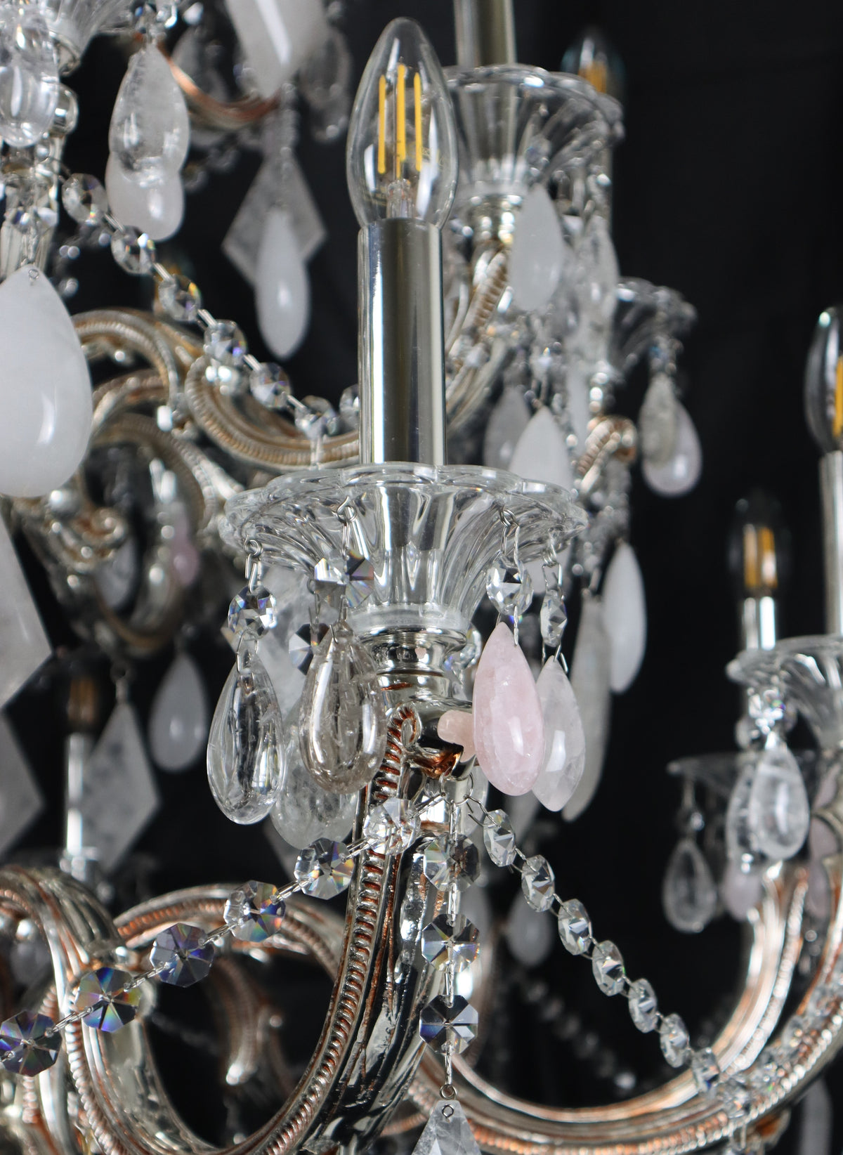 Classical 30 Light Pure Rock Crystal Chandelier