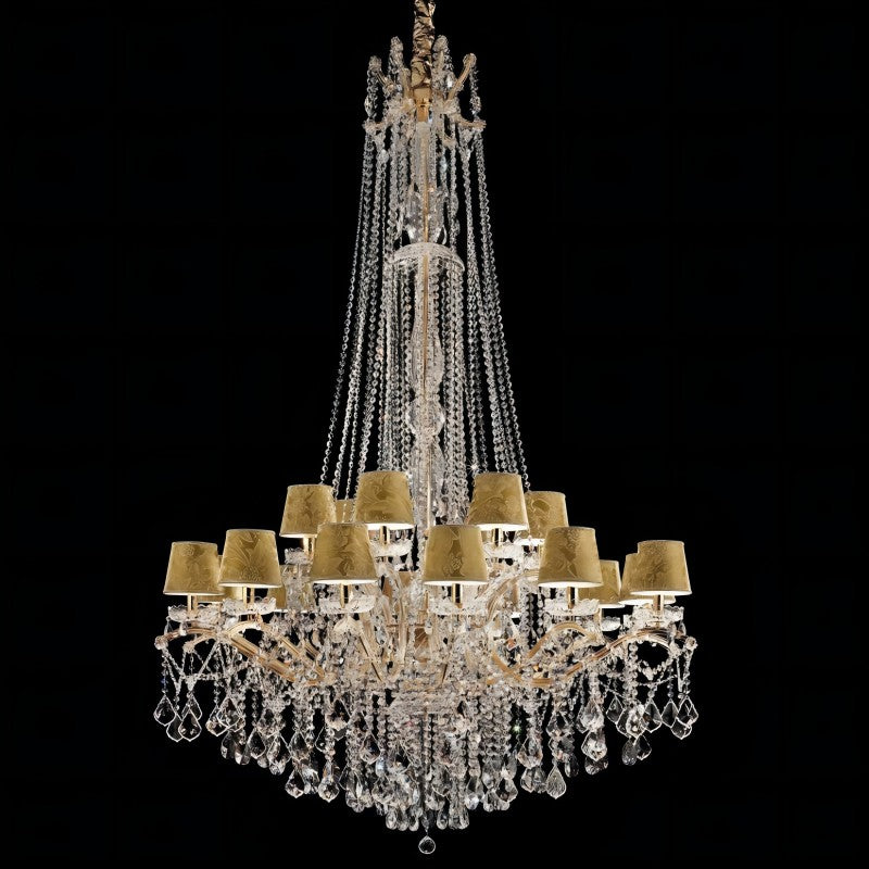 Classical Maria Theresa 18 Light Crystal Glass Chandelier
