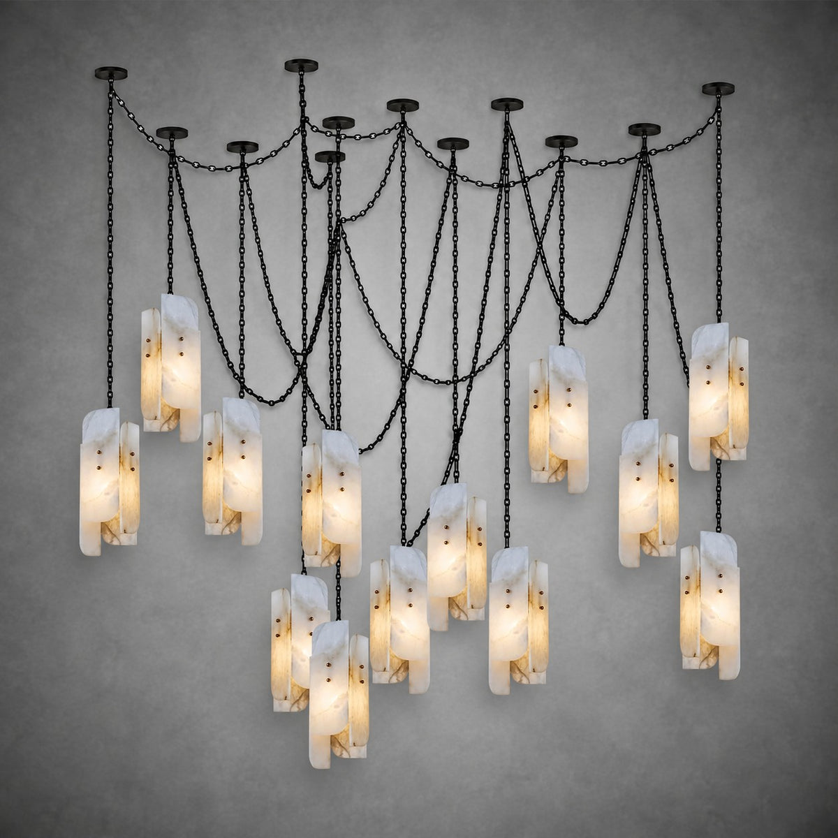 Cascading Chain Cluster Chandelier