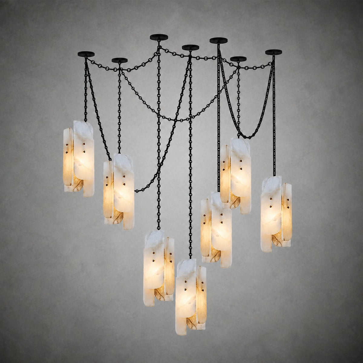 Cascading Chain Cluster Chandelier